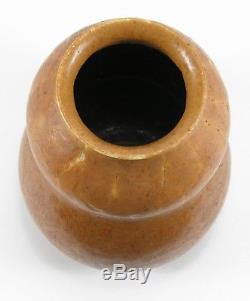 Grueby Pottery matte ochre butterscotch double gourd vase Arts & Crafts