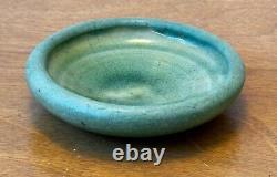 Grueby Signed Arts Crafts Studio Green Art Pottery Vessel Bowl Antique Boston