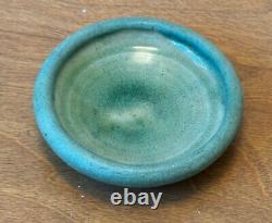 Grueby Signed Arts Crafts Studio Green Art Pottery Vessel Bowl Antique Boston