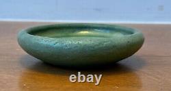 Grueby Signed Arts Crafts Studio Green Art Pottery Vessel Bowl Antique Boston