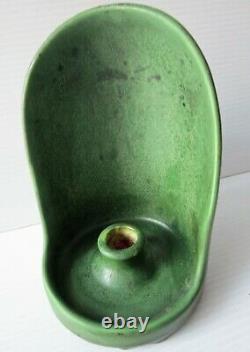 HAMPSHIRE POTTERY MATTE GREEN CANDLE STICK Arts and Crafts