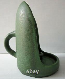 HAMPSHIRE POTTERY MATTE GREEN CANDLE STICK Arts and Crafts