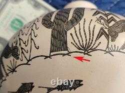 HECTOR GALLEGOS JR Mata Ortiz Sgraffito Vase 6-Mexican Arts & Crafts Pottery