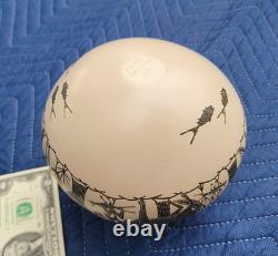 HECTOR GALLEGOS JR Mata Ortiz Sgraffito Vase 6-Mexican Arts & Crafts Pottery