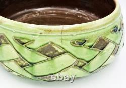 HUGE LIBERTY & CO ARTS & CRAFTS BRANNAM BARUM POTTERY FRUIT BOWL / BASIN c1900