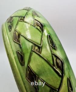 HUGE LIBERTY & CO ARTS & CRAFTS BRANNAM BARUM POTTERY FRUIT BOWL / BASIN c1900