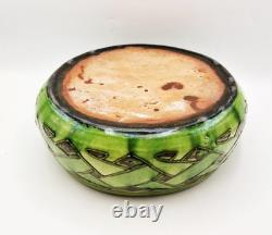 HUGE LIBERTY & CO ARTS & CRAFTS BRANNAM BARUM POTTERY FRUIT BOWL / BASIN c1900 HUGE LIBERTY & CO ARTS & CRAFTS BRANNAM BARUM POTTERY FRUIT BOWL / BASIN c1900