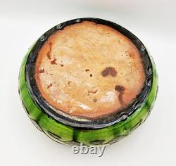 HUGE LIBERTY & CO ARTS & CRAFTS BRANNAM BARUM POTTERY FRUIT BOWL / BASIN c1900