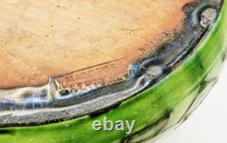 HUGE LIBERTY & CO ARTS & CRAFTS BRANNAM BARUM POTTERY FRUIT BOWL / BASIN c1900