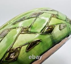 HUGE LIBERTY & CO ARTS & CRAFTS BRANNAM BARUM POTTERY FRUIT BOWL / BASIN c1900