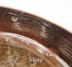 HUGE LIBERTY & CO ARTS & CRAFTS BRANNAM BARUM POTTERY FRUIT BOWL / BASIN c1900