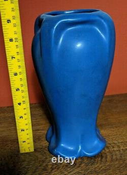 Haegar Art Pottery Matte Blue Arts And Crafts Vase