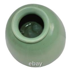 Haeger 1920s Vintage Arts and Crafts Pottery Frosted Matte Green Ceramic Vase