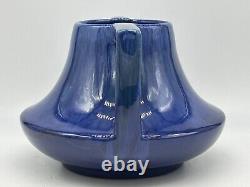 Haeger Arts & Crafts era'Eve' pottery Two handle Vase Gloss Blue Purple 6