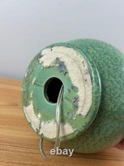 Haeger Early Art Pottery Deco Geranium Leaf Green Glaze Arts & Crafts Lamp