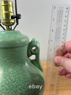 Haeger Early Art Pottery Deco Geranium Leaf Green Glaze Arts & Crafts Lamp