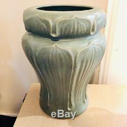 Haeger Pottery Matte Green Vase In Grueby Arts & Crafts Style Large 12 Tall