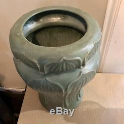 Haeger Pottery Matte Green Vase In Grueby Arts & Crafts Style Large 12 Tall