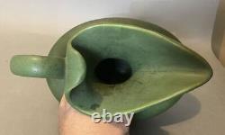 Hampshire Keene NH Arts & Crafts 9 Matte Green Art Pottery Pitcher Ewer