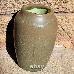 Hampshire Pottery Arts & Crafts Vase Brown Green Matte Glaze 79034 4 3/4