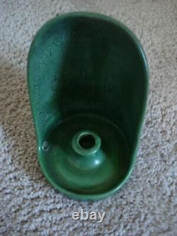 Hampshire Pottery Arts and Crafts Matte Green Candle Holder, Signed, Circa 1910