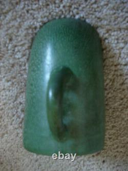 Hampshire Pottery Arts and Crafts Matte Green Candle Holder, Signed, Circa 1910