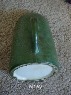 Hampshire Pottery Arts and Crafts Matte Green Candle Holder, Signed, Circa 1910