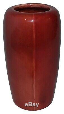 Hampshire Pottery Blood Red Arts and Crafts Ceramic Vase