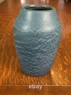 Hampshire Pottery Matte Blue Arts & Crafts Vase