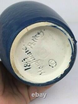 Hampshire Pottery Matte Blue Arts & Crafts Vase