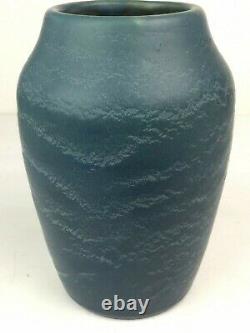 Hampshire Pottery Matte Blue Arts & Crafts Vase