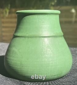 Hampshire Pottery Matte Green Hand thrown Vase Great Form Arts Crafts