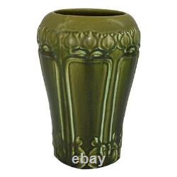 Hampshire Pottery Matte Green Tulip Tree Arts And Crafts Vase 68