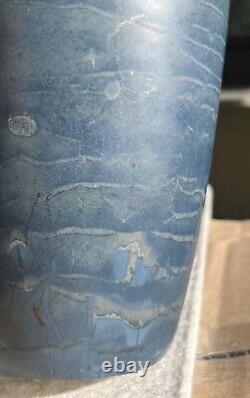 Hampshire Pottery Tall Blue Vase Arts Crafts
