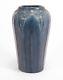 Hampshire Pottery Matte Blue Glaze Arts & Crafts 6 Leaf & Bud Vase Grueby Form