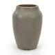 Hampshire Pottery Matte Gray Brown Glaze Ovoid 5.75 Vase Arts & Crafts