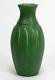 Hampshire Pottery Matte Green Glaze Arts & Crafts Bottle Shape Leaf Vase