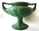 Hampshire Pottery Matte Green Urn Vase Arts Crafts Antique Keene Nh Matte Leaves