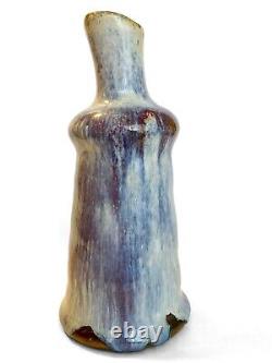 Handmade Oni-Glazed Vase/Bottle Marked by Studio Potter Dick Lehman
