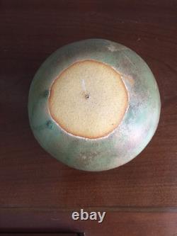 Handmade ceramic closed form sculpture hand painted pottery functional art