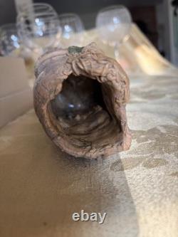 Handmade pottery Sprites Made In Ireland Arts Crafts Movement Pottery Vase RARE