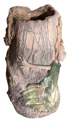 Handmade pottery Sprites Made In Ireland Arts Crafts Movement Pottery Vase RARE