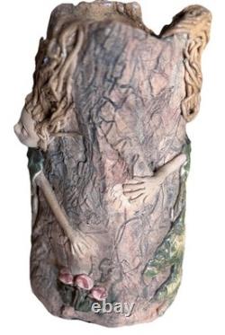 Handmade pottery Sprites Made In Ireland Arts Crafts Movement Pottery Vase RARE