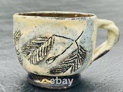 Henry Varnum Poor Arts And Crafts Signed Art Pottery. Teacup And Creamer. 1950's