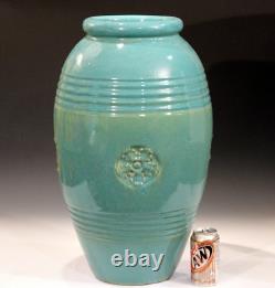 Huge Pickrull Zanesville Norwalk Pot Shop Urn Pottery Arts & Crafts Floor Vase