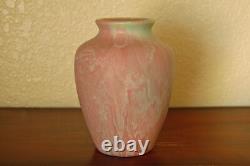 Impressive Camark Art Pottery Matte Rose Green Overflow Vase Arts & Crafts #132