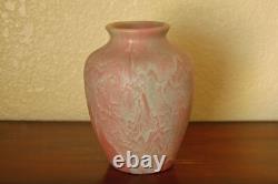 Impressive Camark Art Pottery Matte Rose Green Overflow Vase Arts & Crafts #132