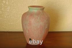 Impressive Camark Art Pottery Matte Rose Green Overflow Vase Arts & Crafts #132