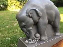 Incredible Architectural Arts & Crafts Teco Pottery Elephant From Marge Schott