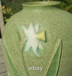 Jemerick Art Pottery Jonquil Vase Arts & Crafts Style 8.25 Signed 1998 Rare